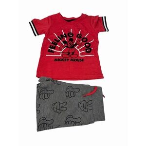 disney junior baby boys mickey mouse summer outfit size 12 months shirt shorts